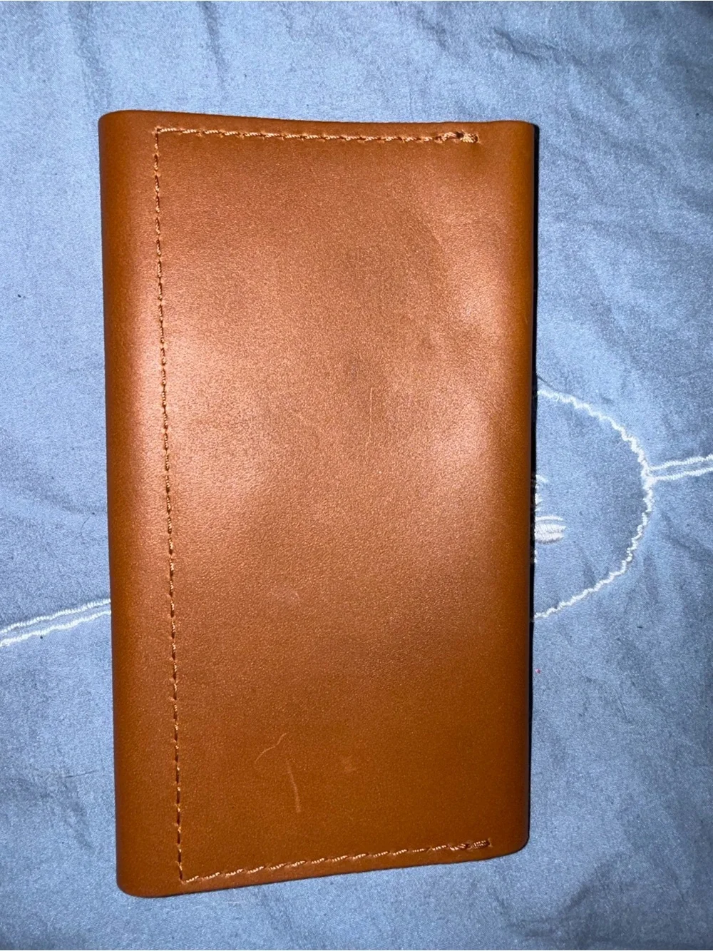 Portland Leather Tan Snap-Closure Long Wallet